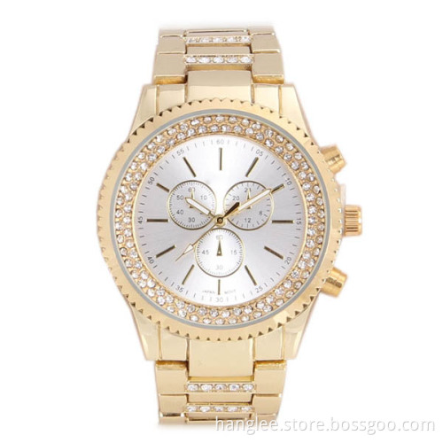 High Quality Gold Mentel Watch with Custom Logo